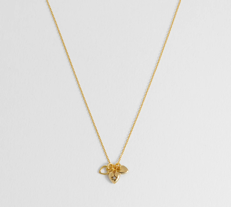 ESTELLA BARTLETT MULTI HEART CHARM NECKLACE