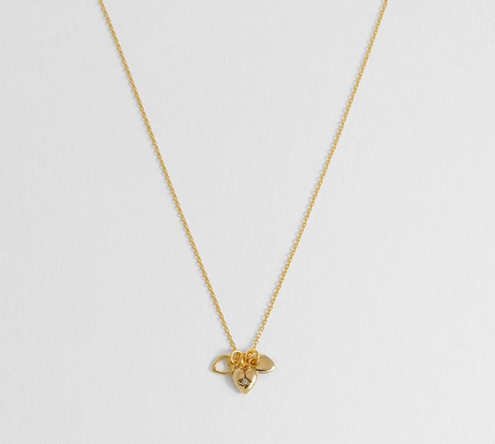 ESTELLA BARTLETT MULTI HEART CHARM NECKLACE