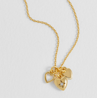 ESTELLA BARTLETT MULTI HEART CHARM NECKLACE