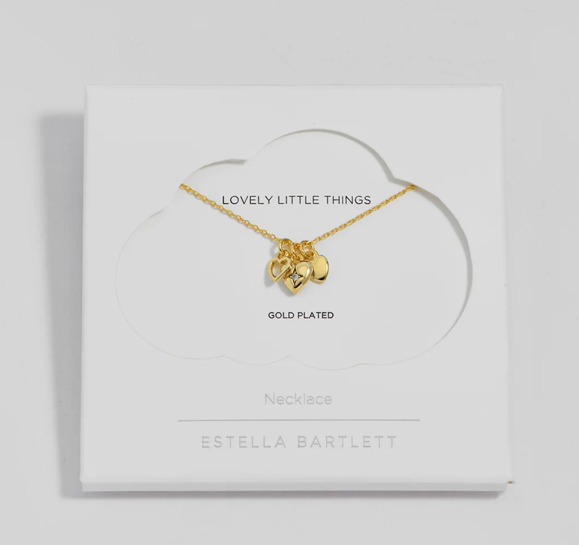 ESTELLA BARTLETT MULTI HEART CHARM NECKLACE