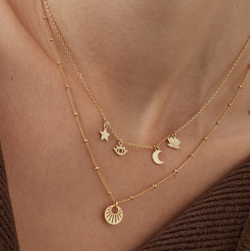 ESTELLA BARTLETT SUNBURST CUTOUT NECKLACE