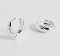 ESTELLA BARTLETT HAMMERED HUGGIE HOOP EARRINGS