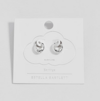 ESTELLA BARTLETT HAMMERED HUGGIE HOOP EARRINGS