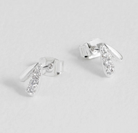 ESTELLA BARTLETT CZ TEAR DROP STUD EARRINGS