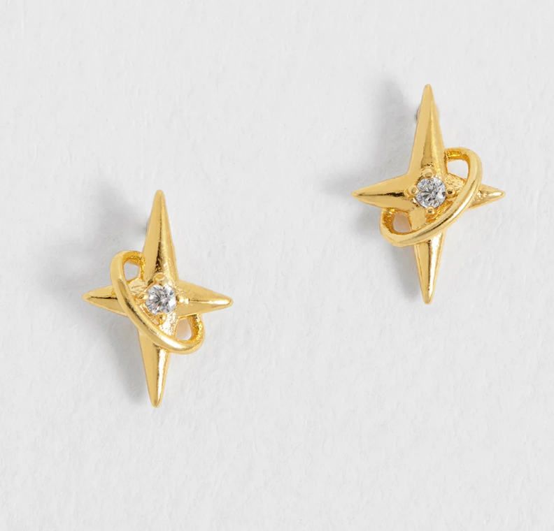 ESTELLA BARTLETT CZ NORTH STAR STUD EARRINGS
