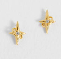 ESTELLA BARTLETT CZ NORTH STAR STUD EARRINGS