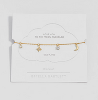 ESTELLA BARTLETT CZ MOON & STARS BRACELET