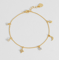 ESTELLA BARTLETT CZ MOON & STARS BRACELET