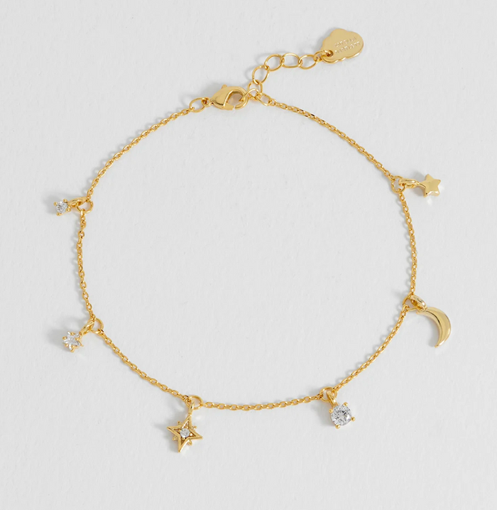 ESTELLA BARTLETT CZ MOON & STARS BRACELET