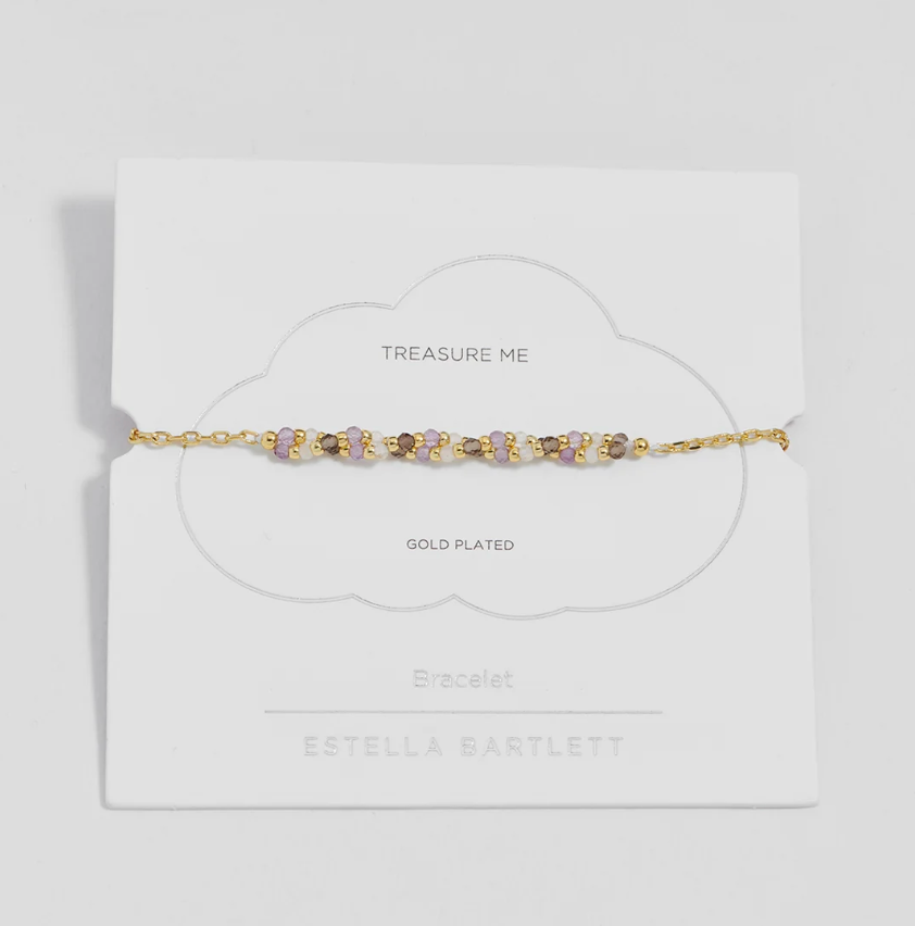 ESTELLA BARTLETT TWISTED GEMSTONE BEADED BRACELET