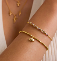 ESTELLA BARTLETT TWISTED GEMSTONE BEADED BRACELET