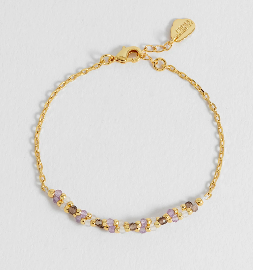 ESTELLA BARTLETT TWISTED GEMSTONE BEADED BRACELET