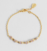 ESTELLA BARTLETT TWISTED GEMSTONE BEADED BRACELET