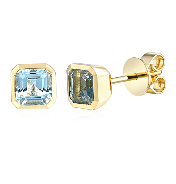LAST NIGHT I DREAMT DIANA AQUA STUD EARRINGS