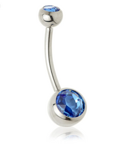 COLOURED NAVEL BAR TITANIUM