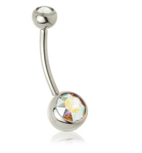 COLOURED NAVEL BAR TITANIUM