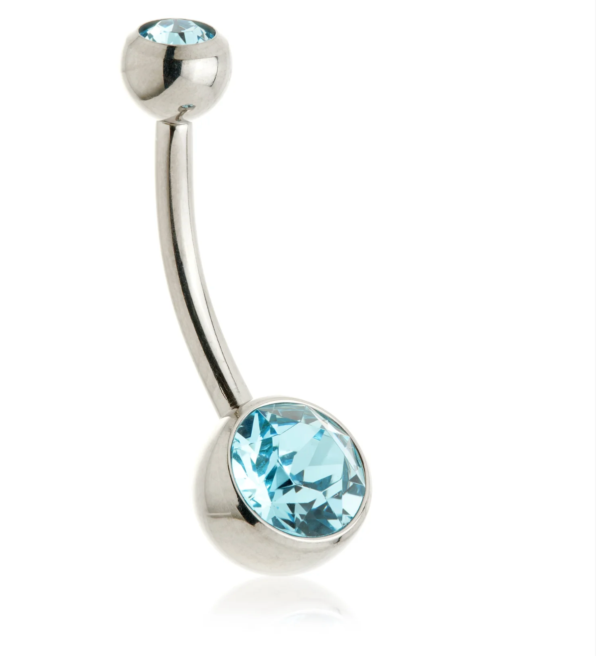 COLOURED NAVEL BAR TITANIUM