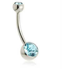 COLOURED NAVEL BAR TITANIUM