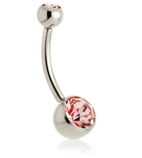 COLOURED NAVEL BAR TITANIUM