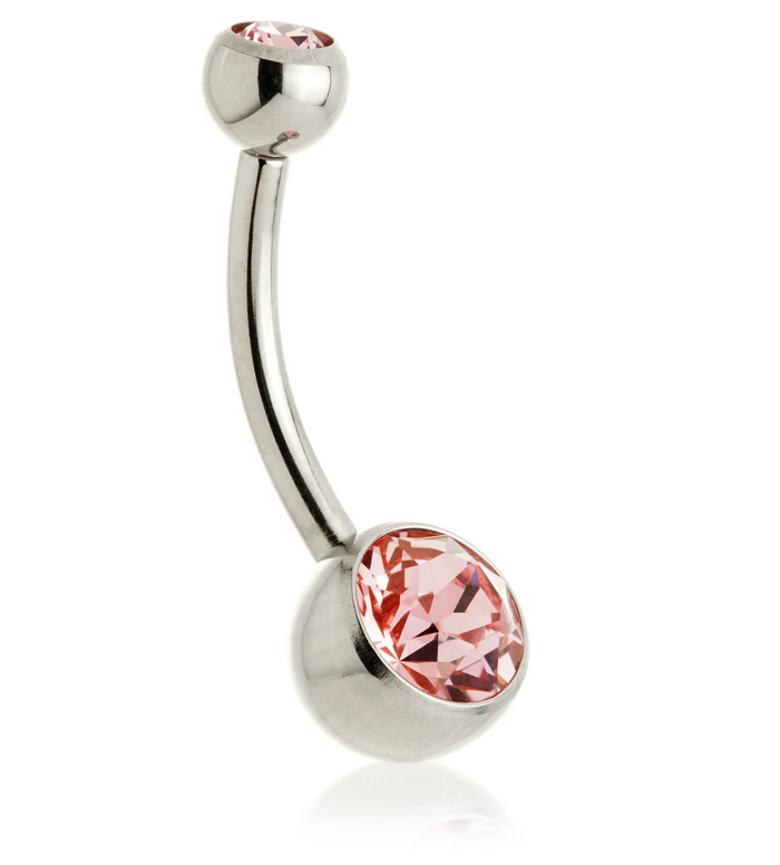 COLOURED NAVEL BAR TITANIUM