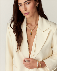 TALIS CHAINS TIGER'S EYE OVAL KITE PENDANT NECKLACE