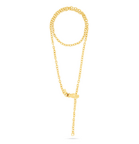 TALIS CHAINS TIGER'S EYE WRAP AROUND CHAIN NECKLACE