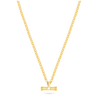TALIS CHAINS T-BAR PENDANT ON BELCHER CHAIN