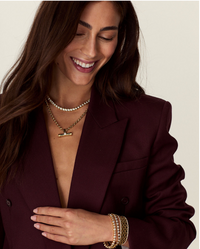 TALIS CHAINS T-BAR PENDANT ON BELCHER CHAIN