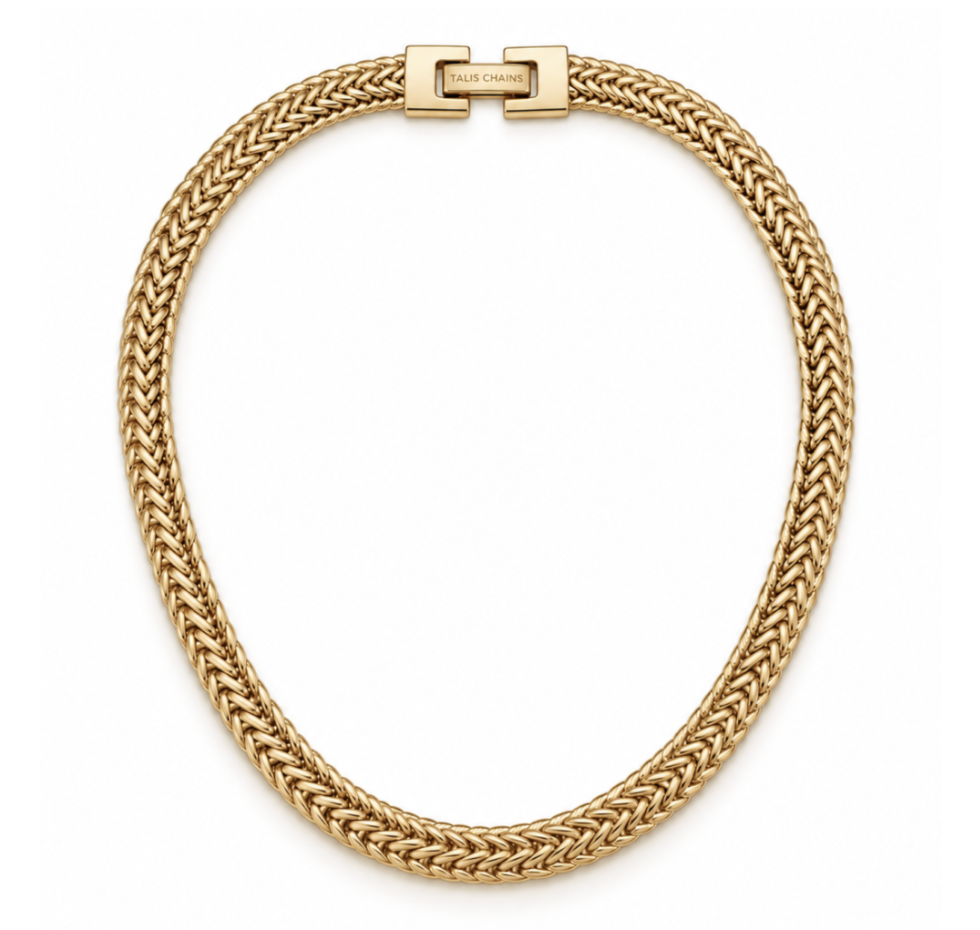 TALIS CHAINS BRAIDED MESH CHOKER NECKLACE