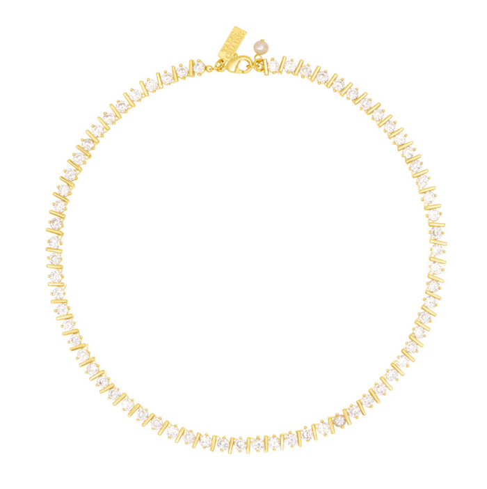 TALIS CHAINS RIDGED TENNIS CHOKER NECKLACE