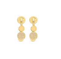 TALIS CHAINS DISC HOOP EARRINGS