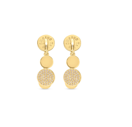TALIS CHAINS DISC HOOP EARRINGS