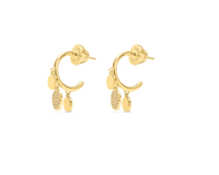 TALIS CHAINS DISC HOOP EARRINGS