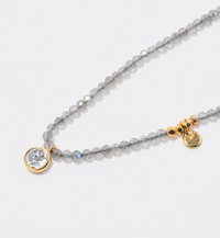 SHANA GULATI MARGOT LABRADORITE BEADED NECKLACE