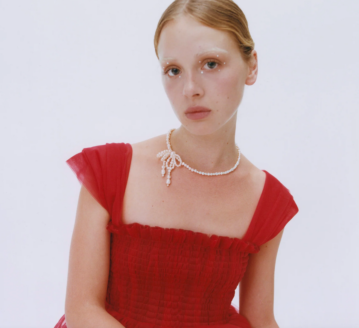 MARGAUX STUDIOS DOUBLE BOW PEARL NECKLACE