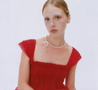 MARGAUX STUDIOS DOUBLE BOW PEARL NECKLACE