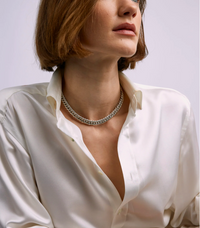 TILLY SVEAAS SILVER CURB LINK CHOKER