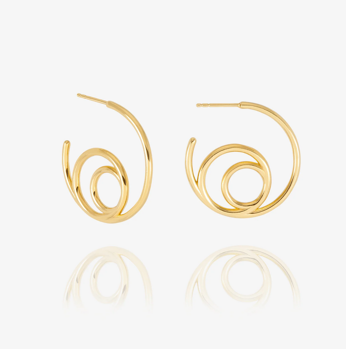 RACHEL JACKSON MEDIUM SWIRL HOOP EARRINGS