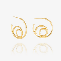 RACHEL JACKSON MEDIUM SWIRL HOOP EARRINGS