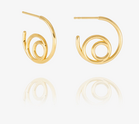 RACHEL JACKSON SMALL SWIRL HOOP EARRINGS