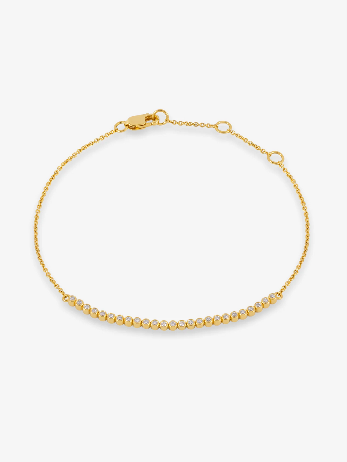 RACHEL JACKSON FINE WHITE SAPPHIRE CHAIN BRACELET