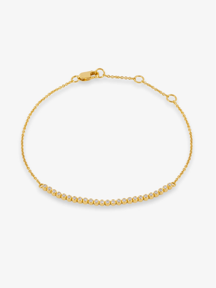 RACHEL JACKSON FINE WHITE SAPPHIRE CHAIN BRACELET