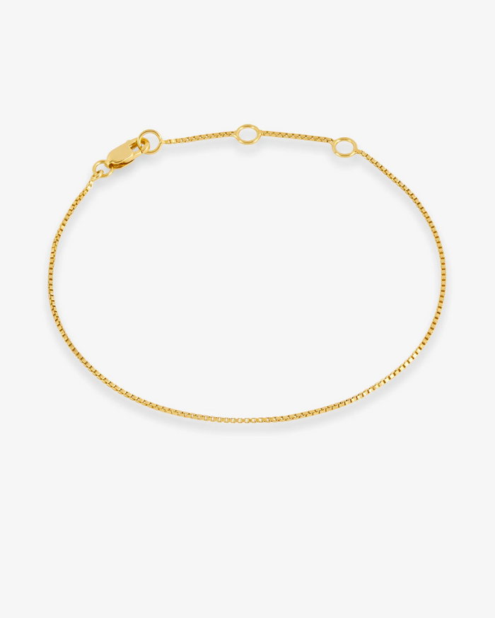 RACHEL JACKSON SHIMMER BOX CHAIN BRACELET