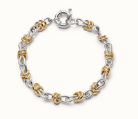 DAISY LONDON X POLLY NEWMAN MIXED METAL KNOT CHAIN BRACELET