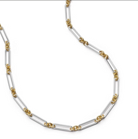 DAISY LONDON X POLLY NEWMAN MIXED METAL PAPERCLIP CHAIN NECKLACE