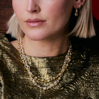 DAISY LONDON X POLLY NEWMAN MIXED METAL KNOT CHAIN NECKLACE