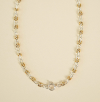 DAISY LONDON X POLLY NEWMAN MIXED METAL KNOT CHAIN NECKLACE