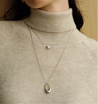 ANIA HAIE SILVER ORGANIC DOME PEBBLE NECKLACE