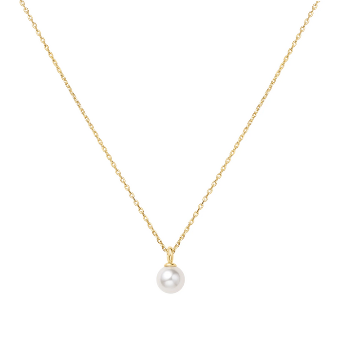 ANIA HAIE SHELL PEARL DROP PENDANT NECKLACE