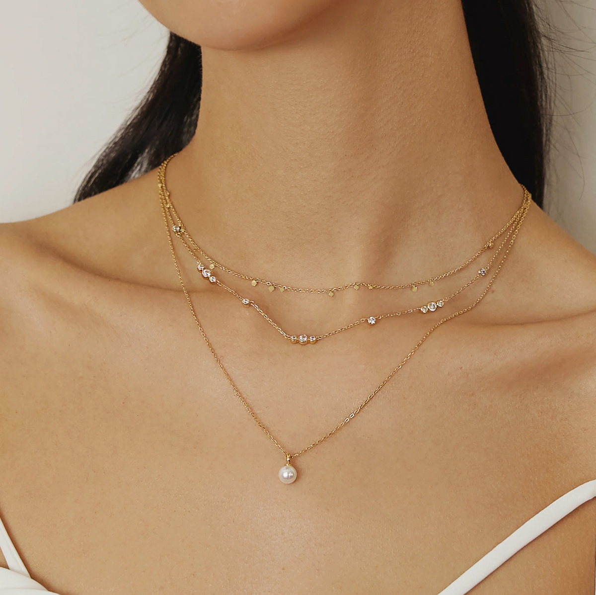 ANIA HAIE SHELL PEARL DROP PENDANT NECKLACE
